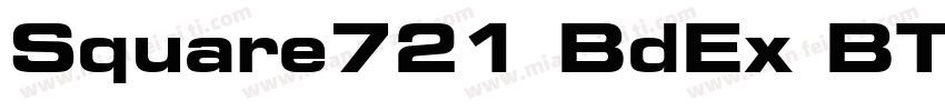 Square721 BdEx BT Bold字体转换